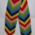 v-striped scarf draped