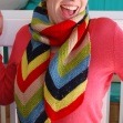 Sarah wearing the vintage scarf